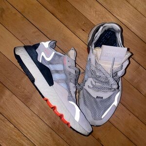 Adidas Gray and White Sneakers